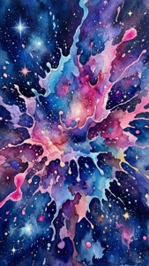 Watercolor Cosmos