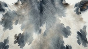 Watercolor Cowhide