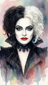 Watercolor Cruella