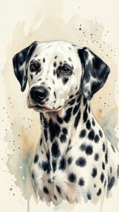 Watercolor Dalmatian Spots