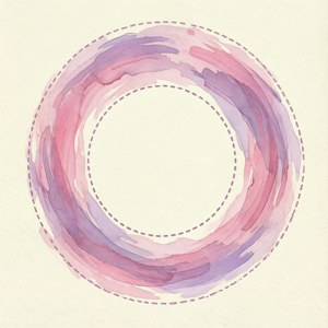 Watercolor Dashed Circle