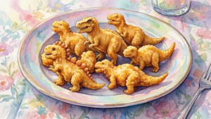 Watercolor Dino Nuggets