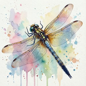 Watercolor Dragonfly