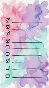 Watercolor Dream List