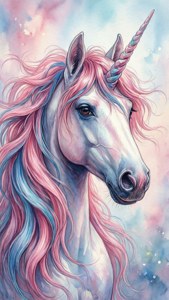 Watercolor Dream Unicorn