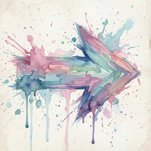 Watercolor Dreamy Back Arrow