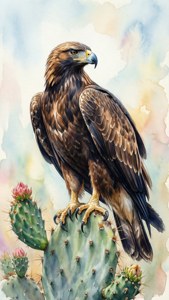 Watercolor Eagle Cactus
