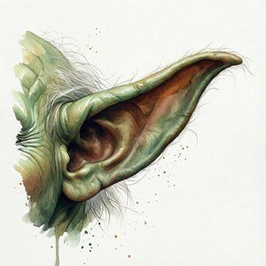 Watercolor Ear Motif