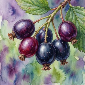 Watercolor Elderberry Art