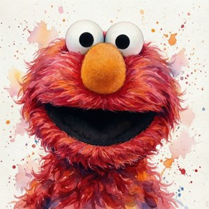 Watercolor Elmo
