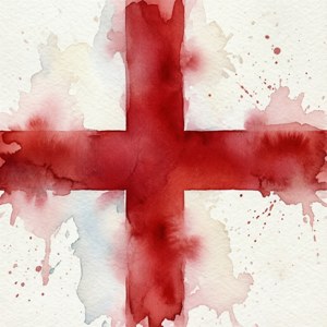 Watercolor England Flag