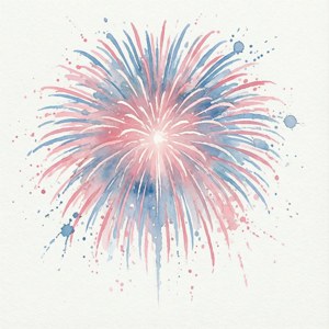 Watercolor Fireworks