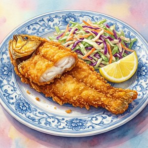 Watercolor Fish Fry