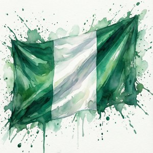 Watercolor Flag Art