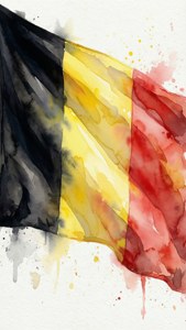 Watercolor Flag Art