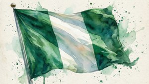 Watercolor Flag Art