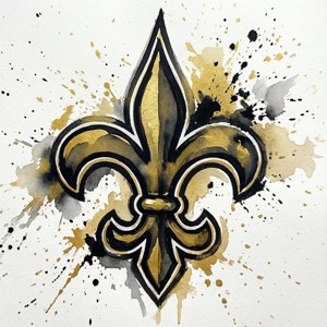 Watercolor Fleur-de-lis