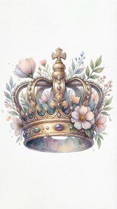 Watercolor Floral Crown