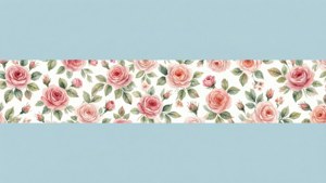 Watercolor Floral Divider