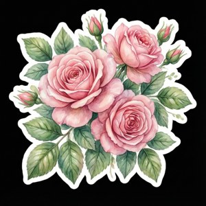 Watercolor Floral Sticker