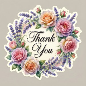 Watercolor Floral Thanks