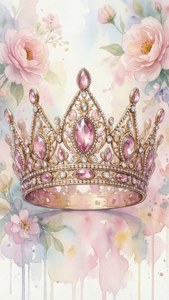 Watercolor Floral Tiara