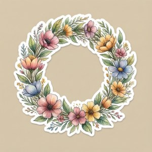 Watercolor Floral Wreath