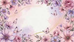 Watercolor Floral Wreath
