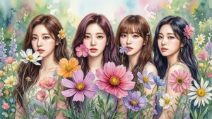 Watercolor Flower Members