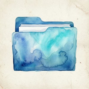 Watercolor Folder