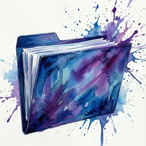 Watercolor Folder Art