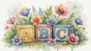 Watercolor Garden Blocks