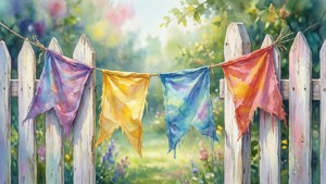 Watercolor Garden Pennants