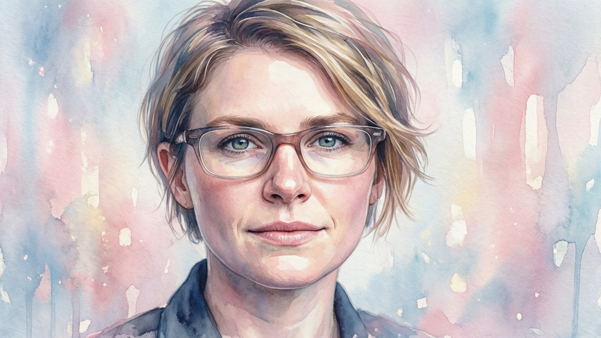 Watercolor Gentle Portrait by Wallpapers.art Studio