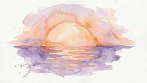 Watercolor Half Sun