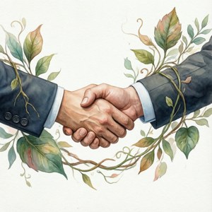Watercolor Handshake