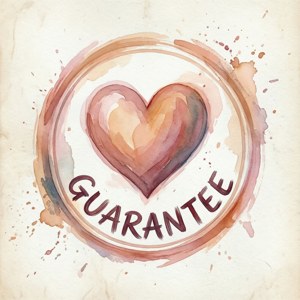 Watercolor Heart Guarantee Badge