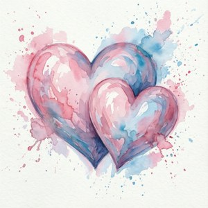 Watercolor Hearts