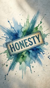 Watercolor Honesty Stamp