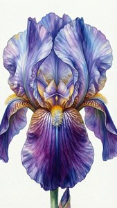 Watercolor Iris Art
