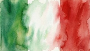 Watercolor Italian Flag