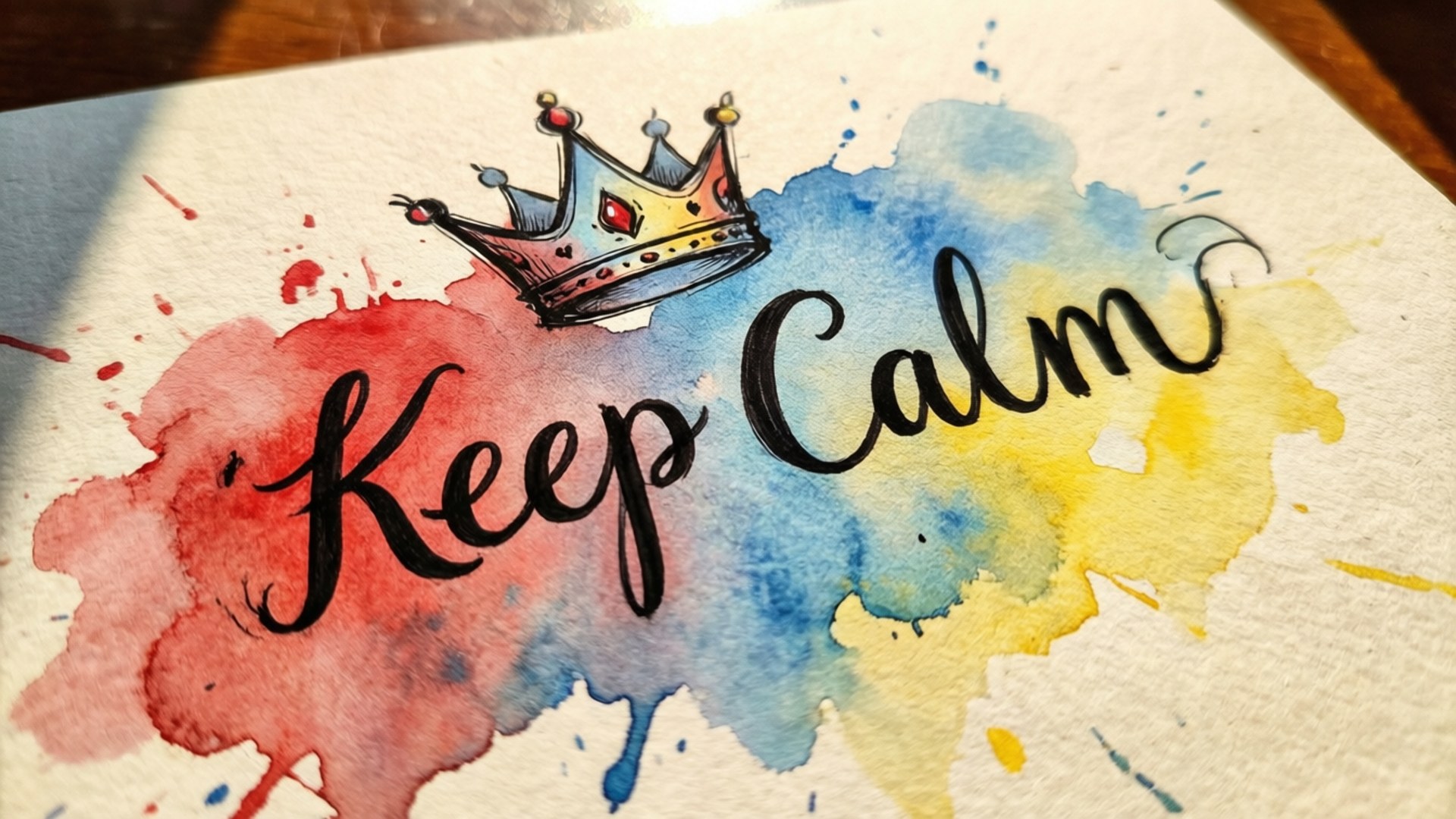 Watercolor Keep Calm Art by Wallpapers.art Studio