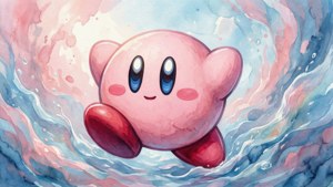Watercolor Kirby Art
