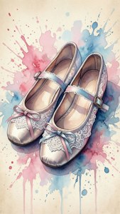 Watercolor Lace Ballet Flats