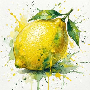 Watercolor Lemon Art