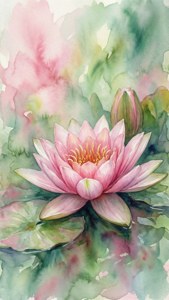 Watercolor Lily Dream