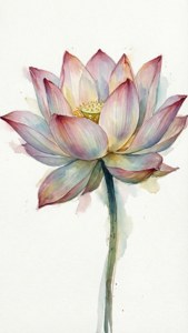Watercolor Lotus