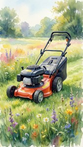 Watercolor Meadow Mower