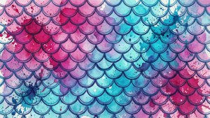 Watercolor Mermaid Scales