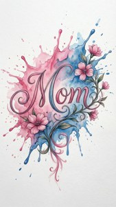 Watercolor Mom Floral